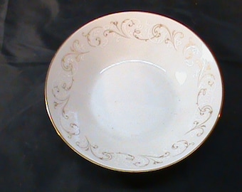 noritake 6610 bowl × 3 Vintage NORITAKE Duetto 6610 Gold Trim Bone White China 7 1/2 Inch