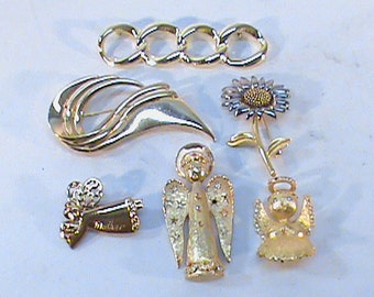 6-Vintage Collection Brooches DANECRAFT MJENT ART And More