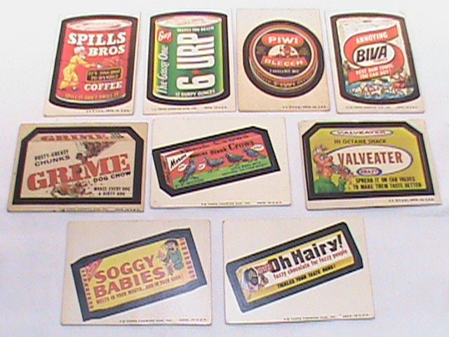 Wacky Packages Album Stickers Card Set 77 Sticker Cards 1986 Topps —