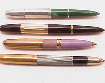 4-Vintage Lot Pockette Mini Ballpoint Pens Kimberly EVERSHARP