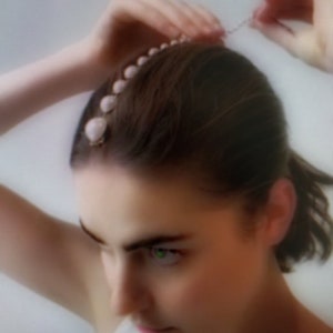 Jeweled FAUX HAWK Long Faux PEARL Hair Clip Luxury Crystal Barrettes Handmade Hairpin Charm Hairgrips Accessories