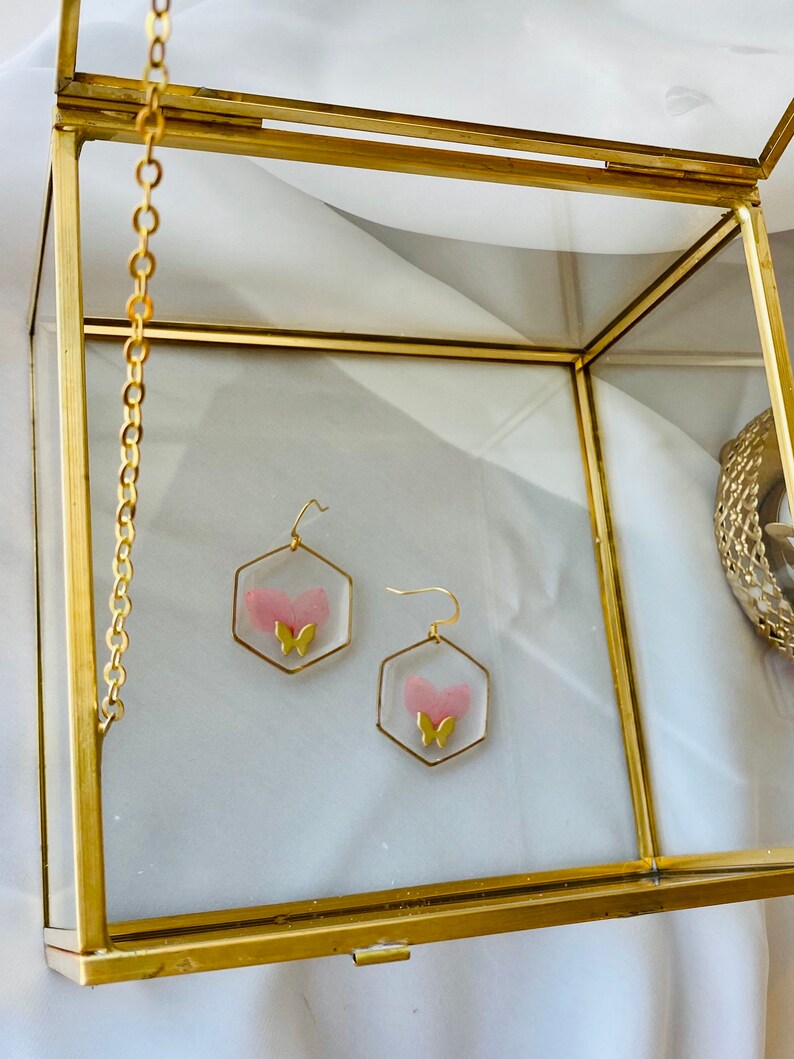 Handmade Butterfly Resin Earrings