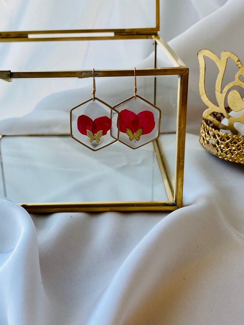 Handmade Butterfly Resin Earrings