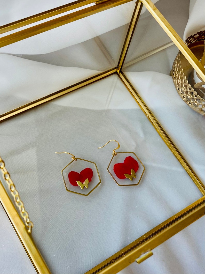 Handmade Butterfly Resin Earrings