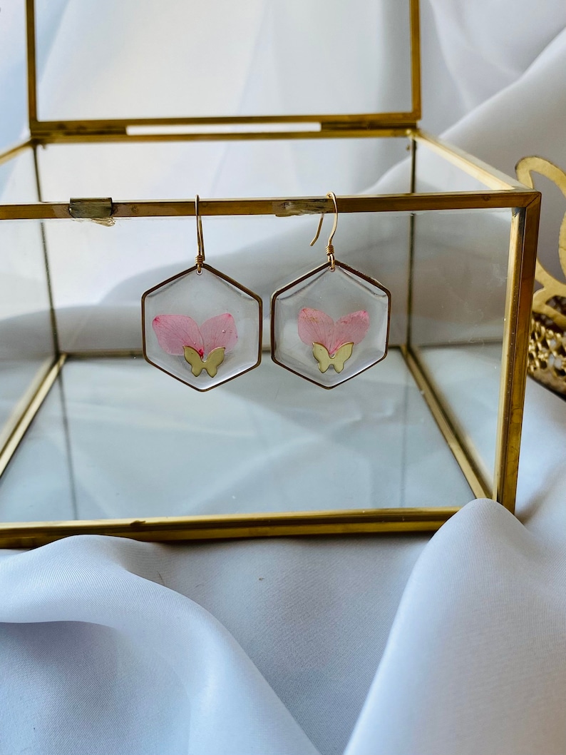 Handmade Butterfly Resin Earrings