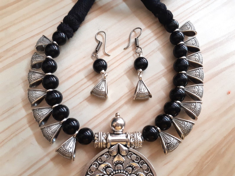 Oxidized Jewellery Indian jewelry traditional Jewelry Black Etsy