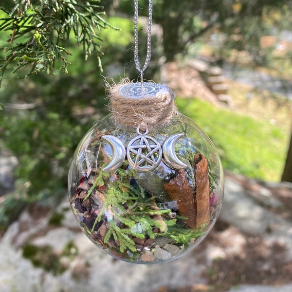 Witch Ball, Witch Ball Ornament, Witch Ball Herbal Ornament, Home Protection