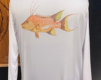 Hog fish men’s  long sleeve performance shirt