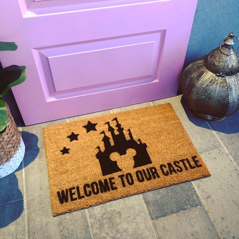 Disney Doormat Disneyland Doormat Custom Doormat Etsy