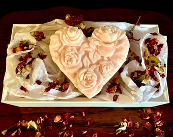 Handcrafted With much love, Heart Soap