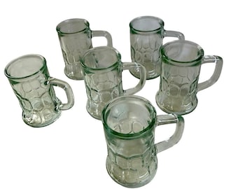Juego de 6 mini jarras de cerveza vintage