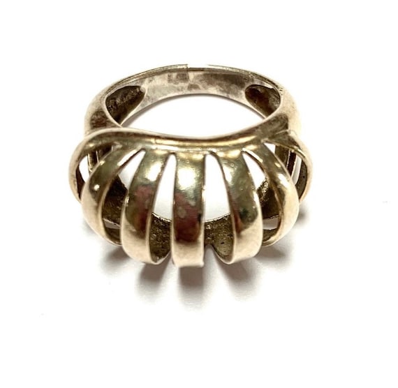 Sterling Silver Basket Dome Ring, Greenwich Villa… - image 6