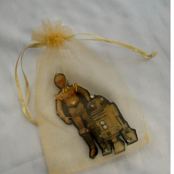 Star Wars characters R2D2 & C3PO pin handmade OOAK - image 2