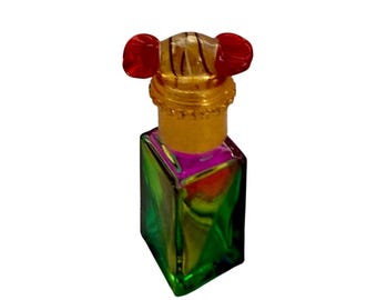 Miniaturowa butelka na perfumy ze szkła Murano, zabytkowa, kolekcjonerska
