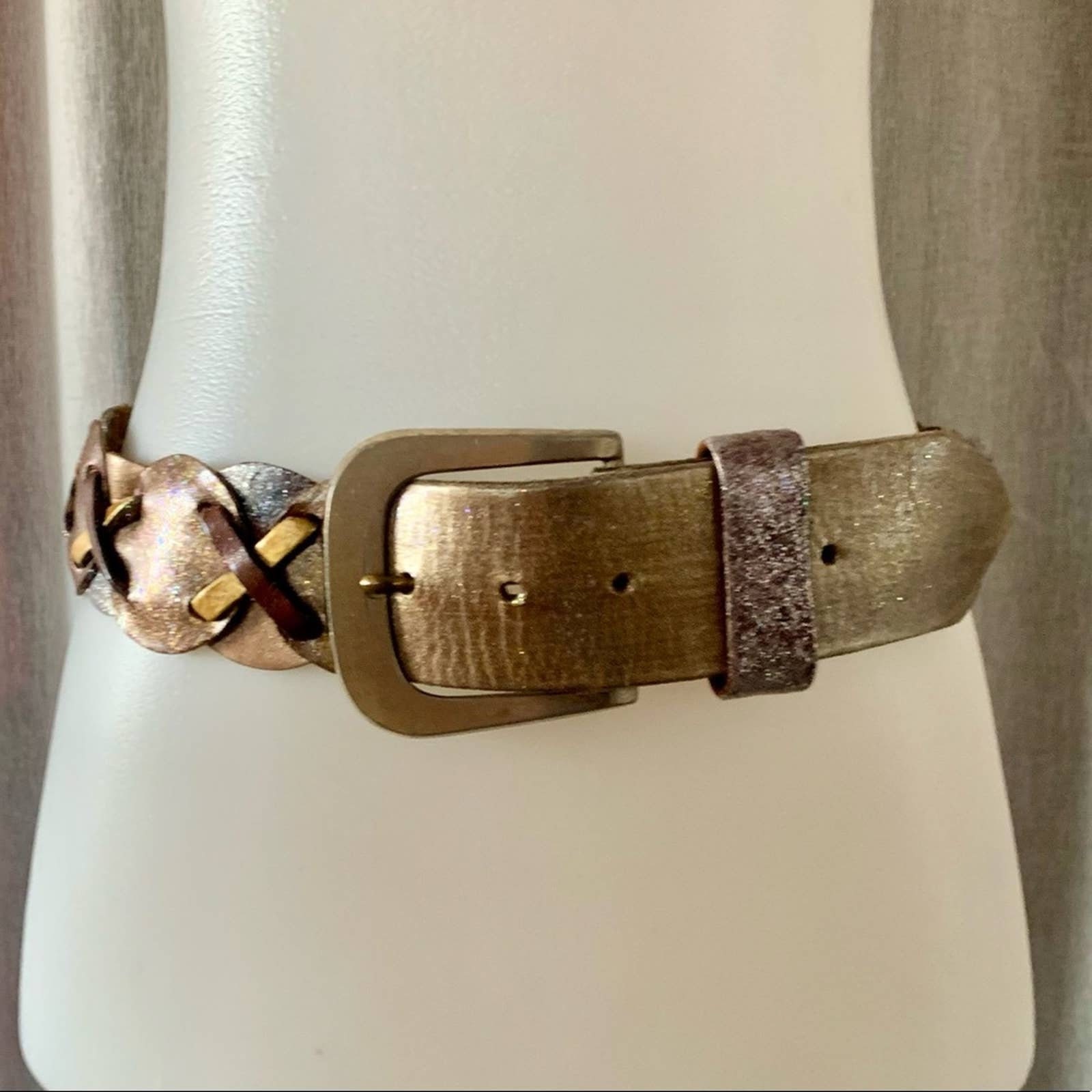 Vintage Harness House Full Grain Saddle Leather Snakeskin Belt B1075 - Copperhead Snake Print Leather Belt - Double J Saddlery main image 3