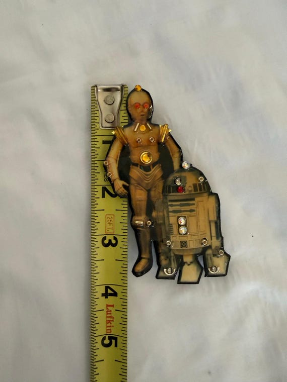 Star Wars characters R2D2 & C3PO pin handmade OOAK - image 4