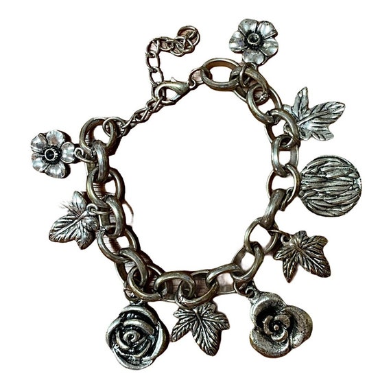 Floral charm bracelet - image 1