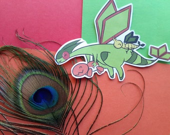Flygon Evolution Line Cuddle Pile Sticker!