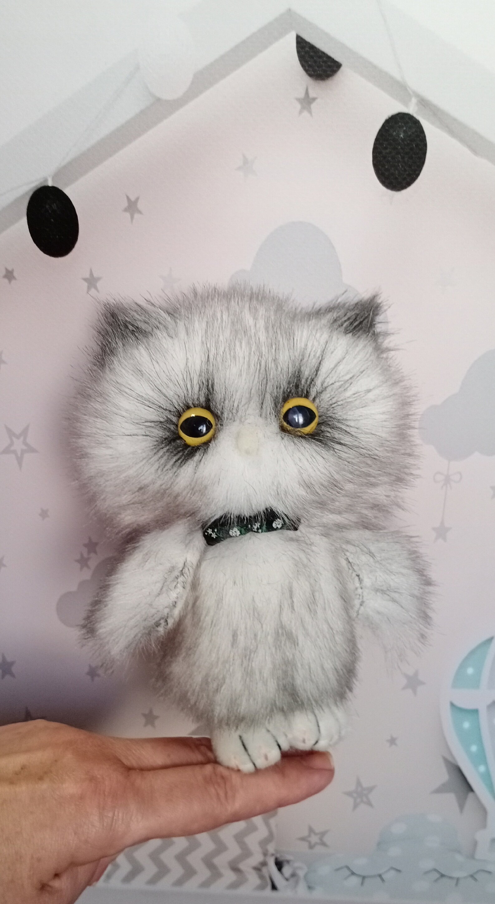 Soft Polar owl 6.3 in. OOAK Artist Teddy Bear Plush toy Etsy