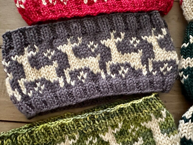 Reindeer Romp Ear Warmer// Women's Ear Warmer// Handknit Head Band