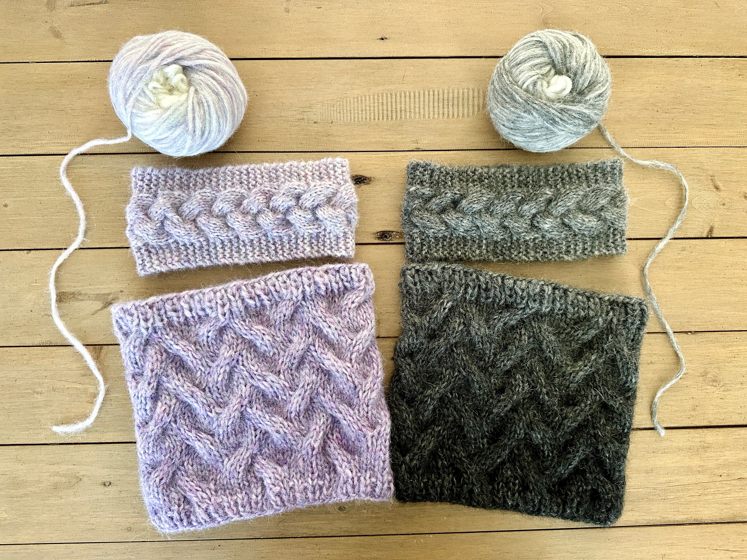 Hand-knit Cowl & Braided Headband Set// Women display picture 1
