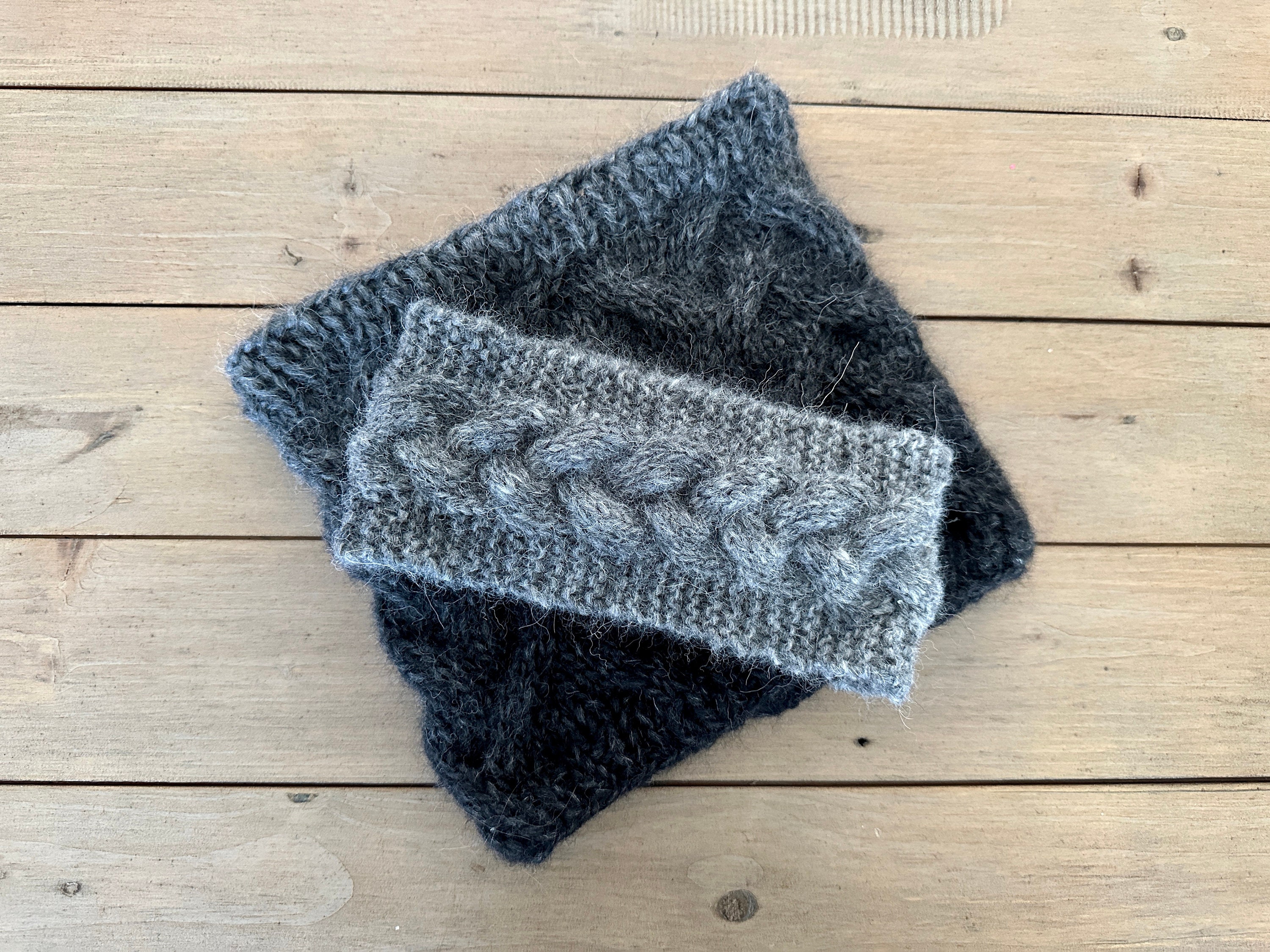 Gorgeous HandKnit Headband/Cowl Set KNITTING PATTERN, BEGINNER HEADBAND OR COWL, (Requested by  main image 2