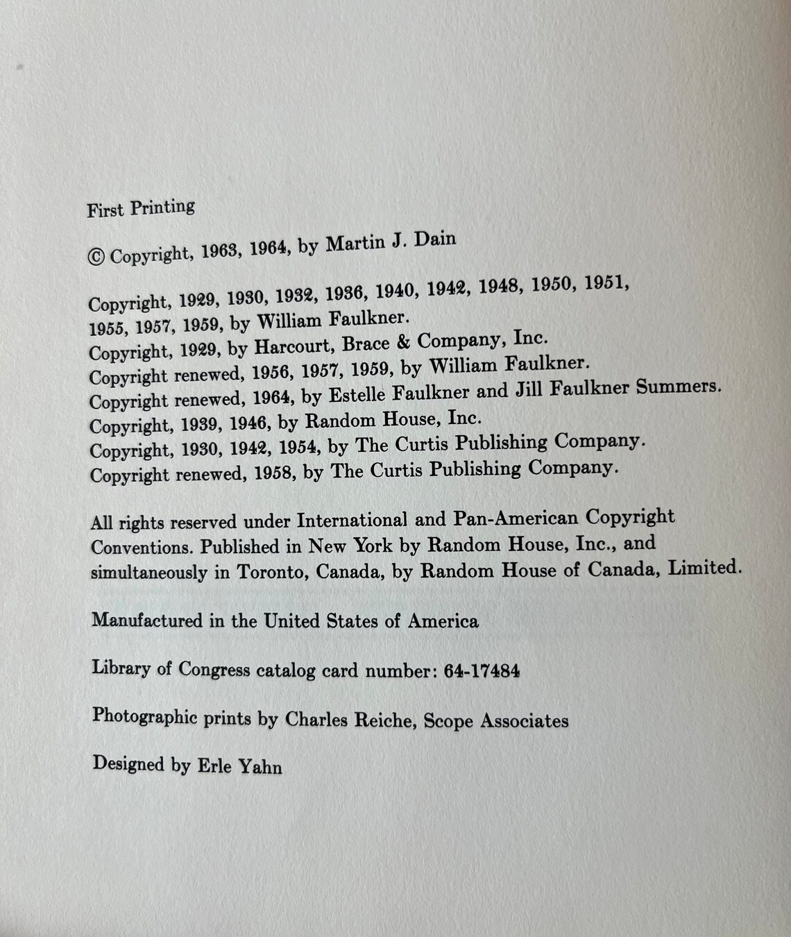 Faulkner's County YOKNAPATAWPHA by Martin J Dain 1964 Etsy