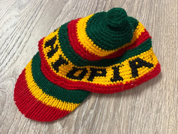 ETHIOPIA knitted hat. Vintage infant Ethiopian kn… - image 8