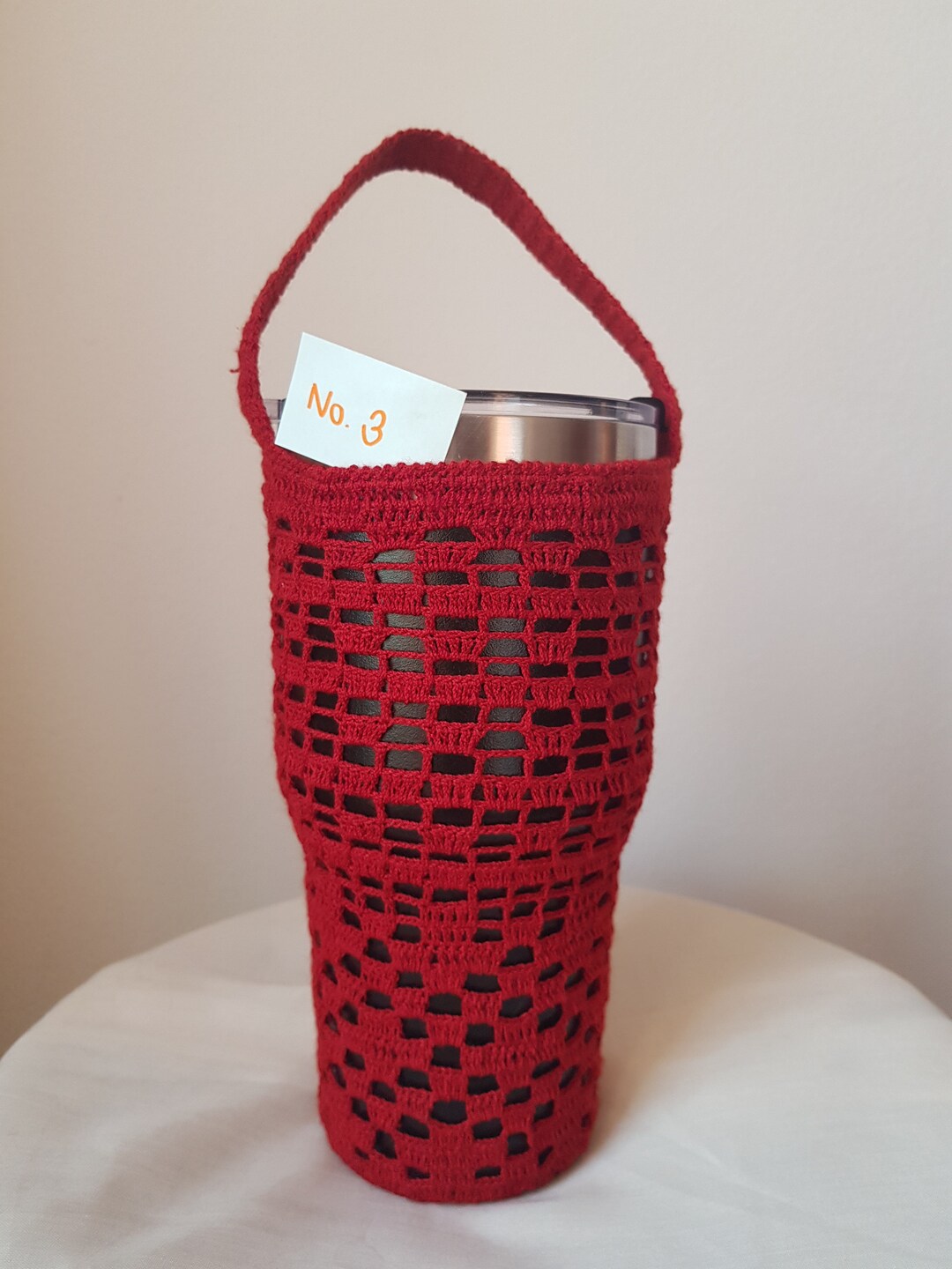 Crocheted Tumbler Carrier Holder 30oz No3 Etsy