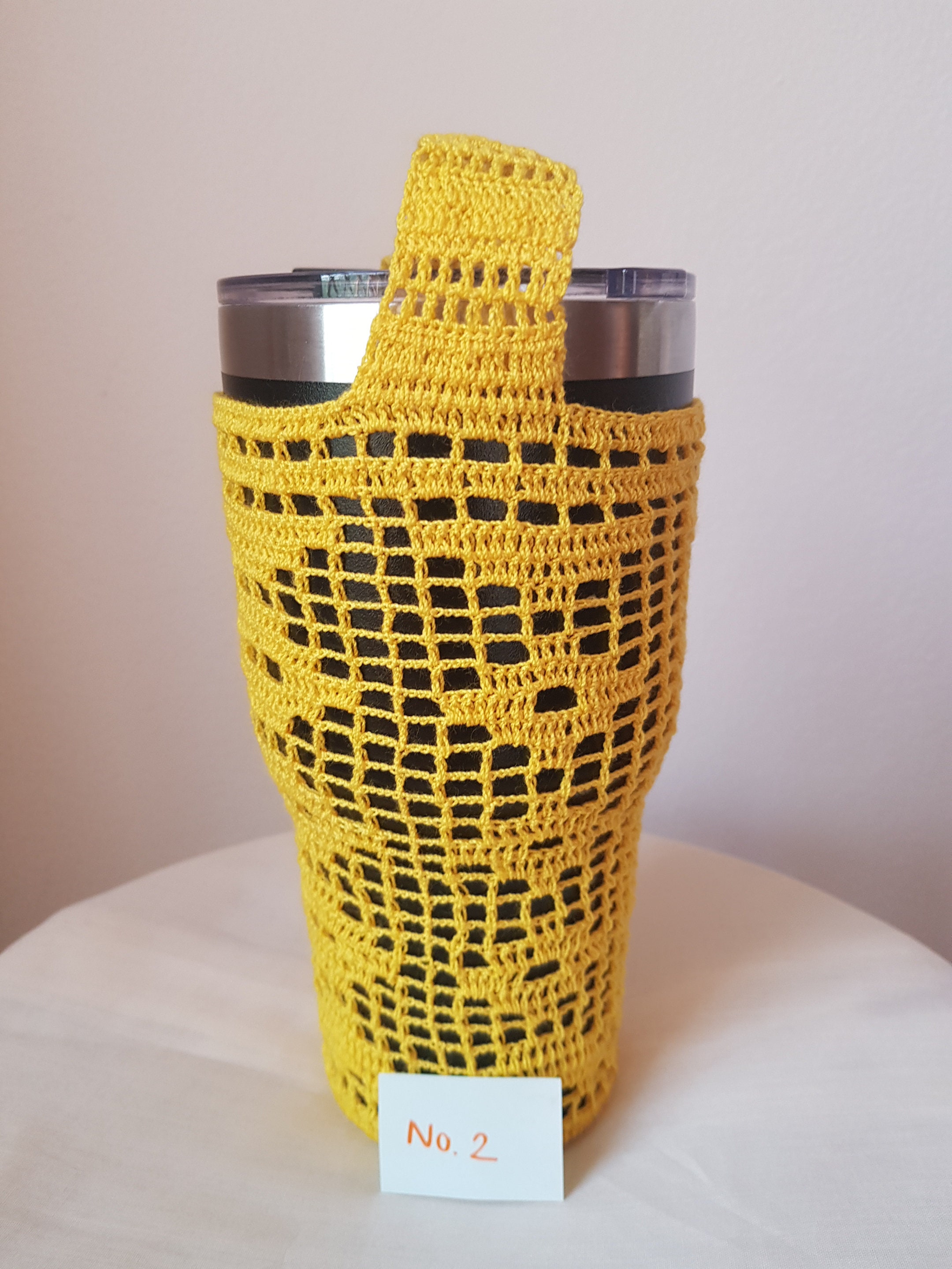 Crocheted tumbler carrier holder 30oz No2 Etsy
