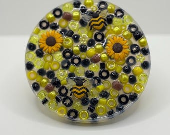 Bumble Bee Silicone Picky Pad, Sensory Fidget Toy, Anxiety Relief