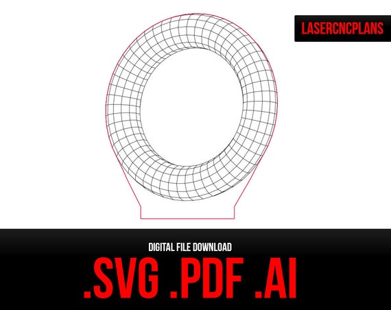 Download 3d Illusion Led Lamp Plan Svg Ai Pdf For Laser Cut Or Cnc Etsy