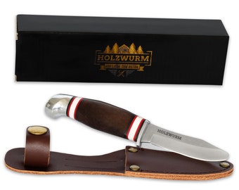 HOLZWURM children's carving knife in leather bag