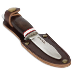 HOLZWURM children's carving knife in leather bag image 2