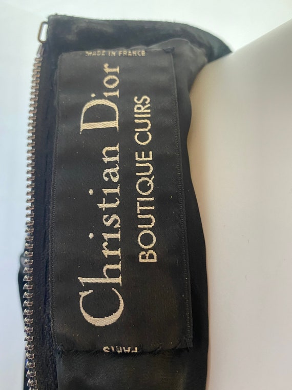 Vintage 1980s Christian Dior Boutique Cuirs black… - image 8