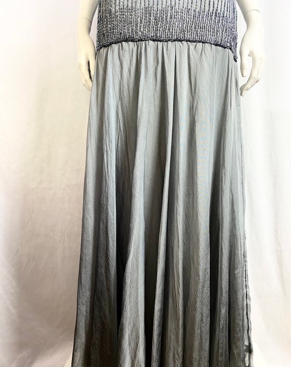 Murray Arbeid Couture Grey Chiffon Silk Evening D… - image 6