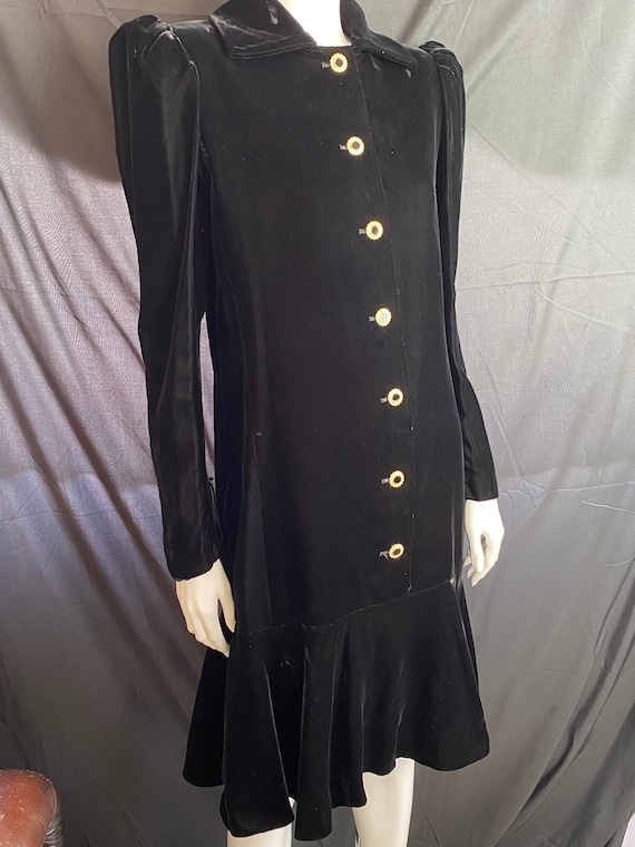 Vintage Yves Saint Laurent Rive Gauche YSL Black Silk Velvet Evening  Cocktail Dress With Swarovski Buttons Sz 34 S - Etsy
