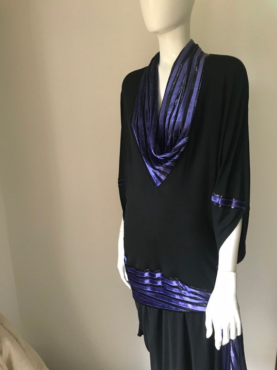 Janice Wainwright Vintage viscose black dress batw