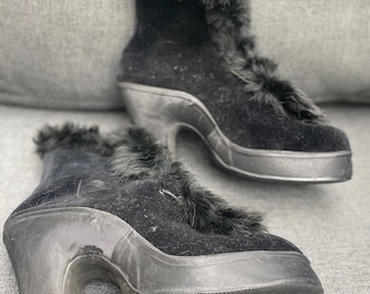 Vintage 1940s Galoshes Overshoes Cover shoes For high heel shoes