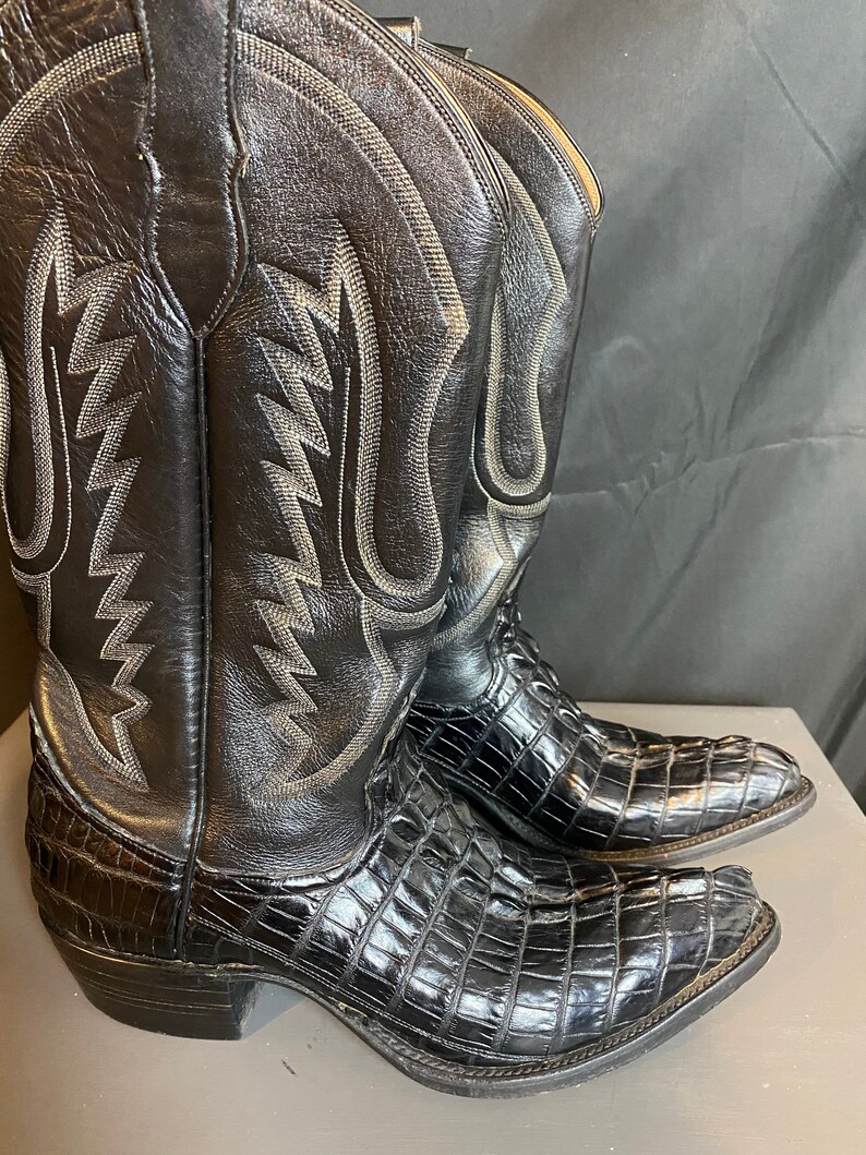 Real alligator cowboy western boots size 38-39 Eu