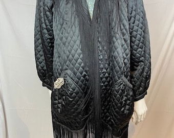 Yves Saint Laurent Lingerie quiltad klänningsoverall med tofsar vintage Gatsby party