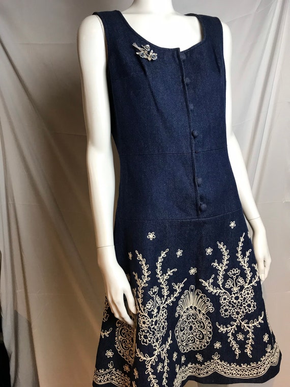 Vintage Diorling by Christian Dior blue denim dres