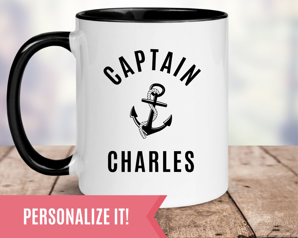 Personalized Boat Captain Mug Customized Ship Captain Gift Etsy