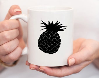 Grande tasse d’ananas | Tasse à café en céramique d’ananas | Tasses avec ananas sur eux | Cadeaux pour Beach Bums | Cadeaux tropicaux