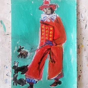 Abstract Woman Portrait: Acrylic Painting, Home Decor