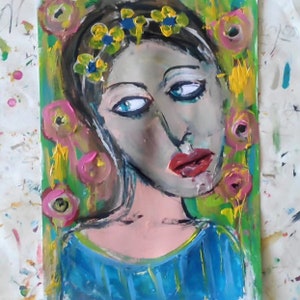 Figures abstract Painting  acrylic  original painting portrait
