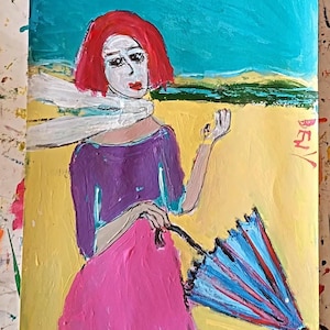 female original abstract Portrait acrylic Painting