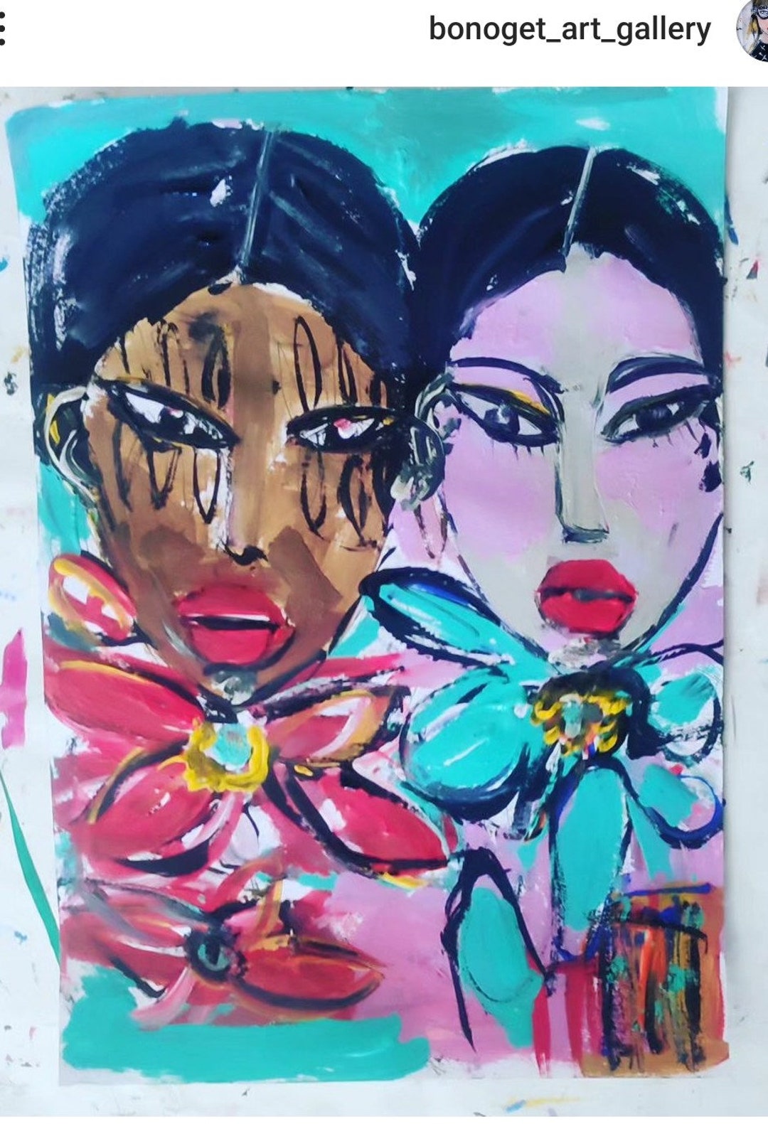 Women Portrait Painting .anime Figure. Figurative Painting Etsy