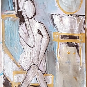 MODERN  Female Portrait - Original Art - Portrait Painting - Acrylic Painting .portrait face art