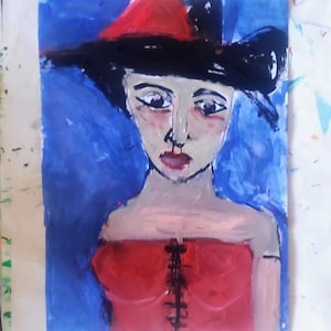 Abstract Portrait Painting: Modern Impressionist Art